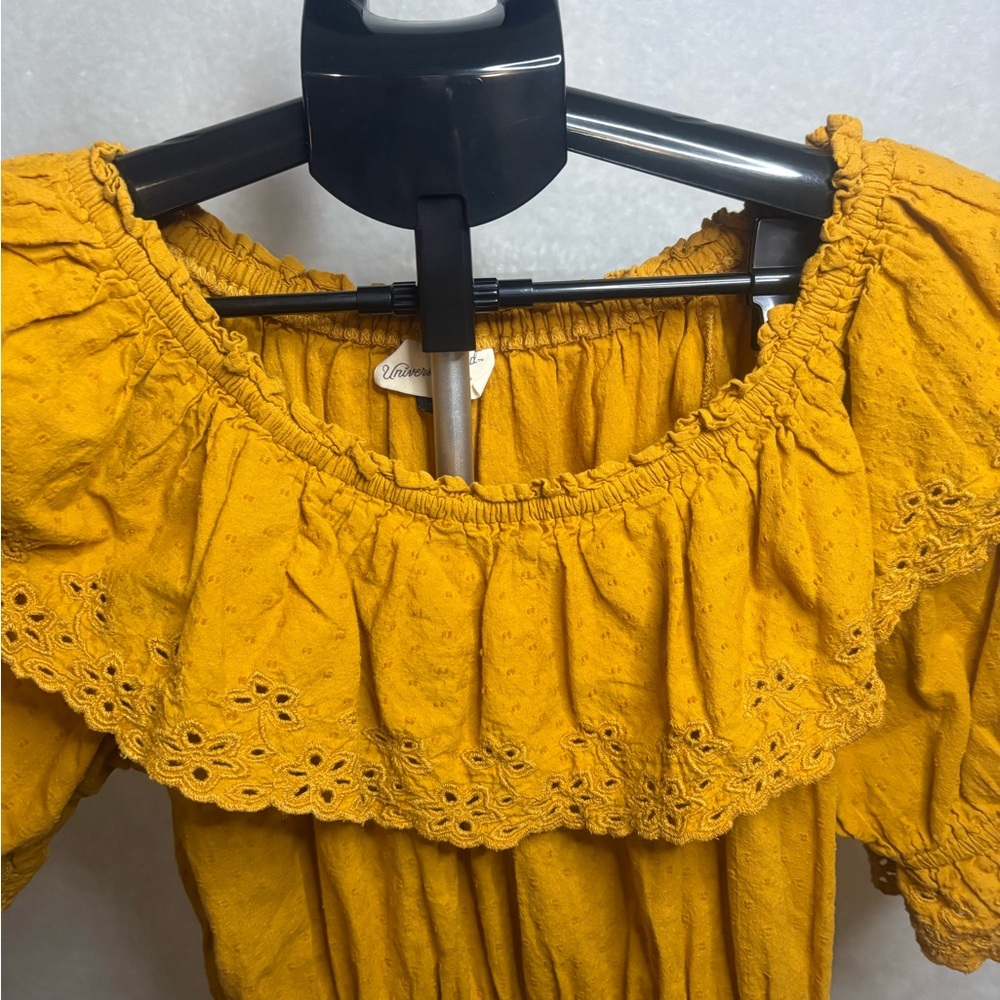 Universal Thread Mustard Ruffled Blouse - image 2